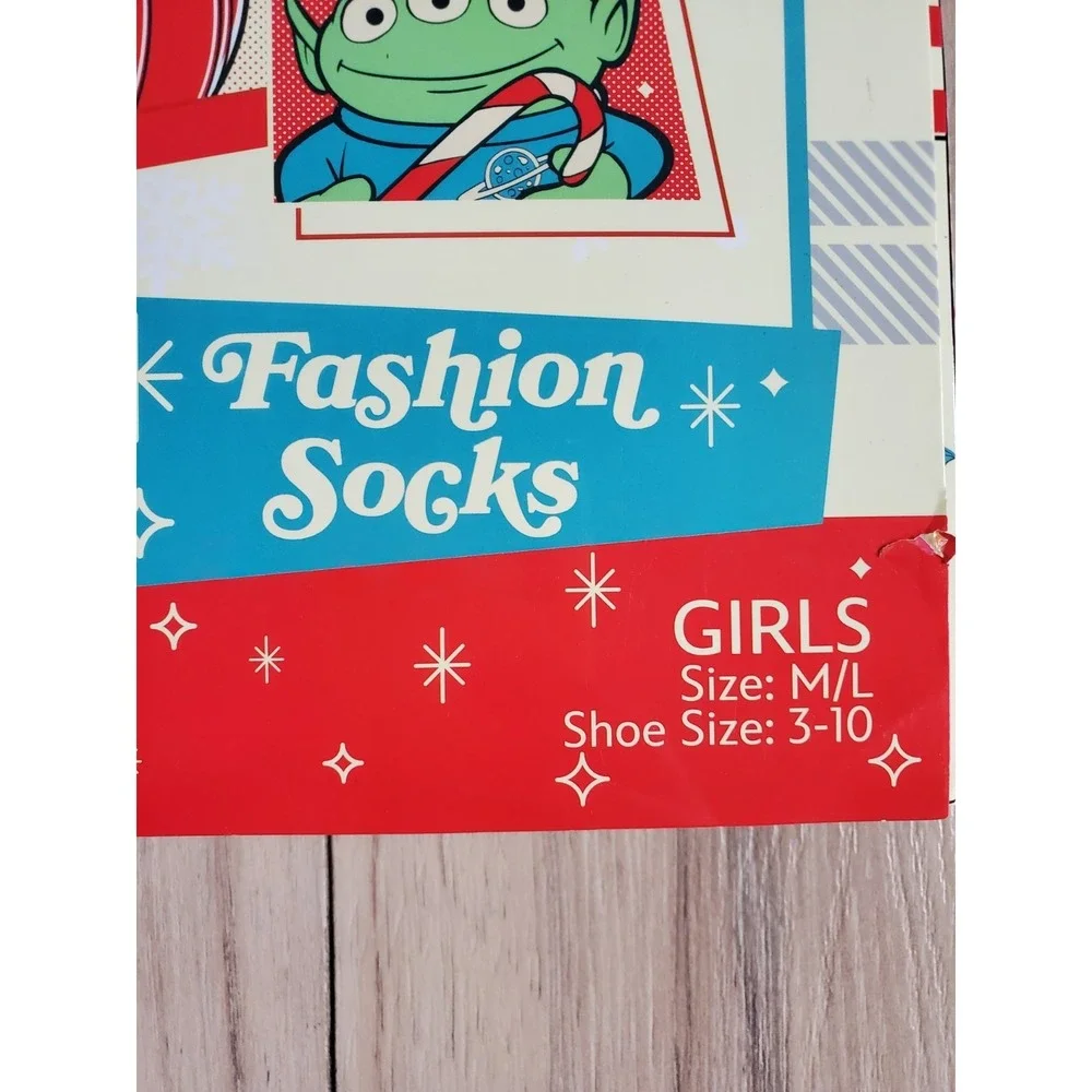 Disney 100 Retro Socks Girls 9-2.5 15‎ Days Fashion Advent Calendar New